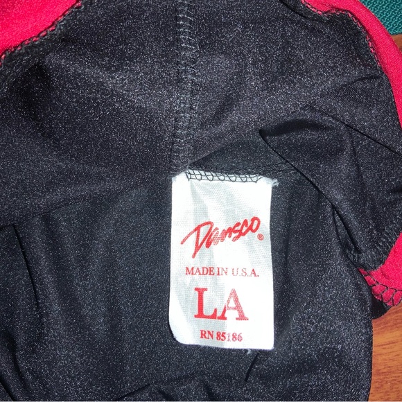 Dansco Dance Costume red and black polka dot dress Size large - Picture 4 of 7
